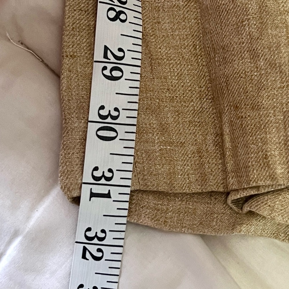 Giorgio’s Palm Beach 100% Linen Lined MidRise Trousers Beige Resort Luxury 29x30 - Picture 7 of 8